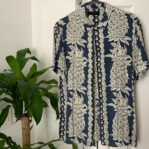 Blue, Black & Beige Summer Casual Shirt ALL SAINTS